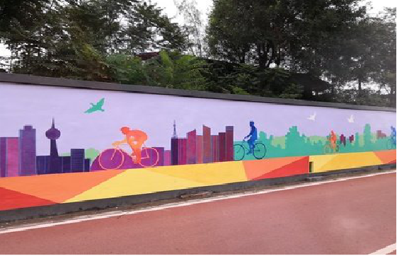  宁强墙体彩绘-围墙