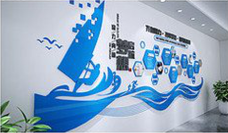 宁强海浪主题文化墙如何设计?