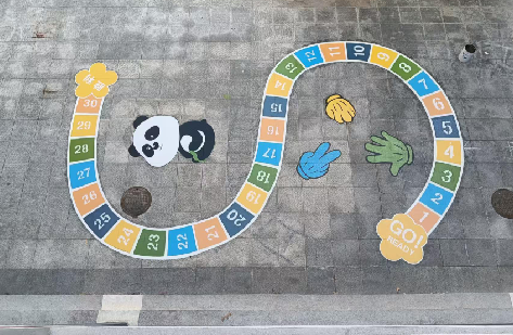  宁强地面游戏彩绘