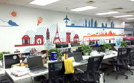 宁强教你设计办公室墙绘的方法。