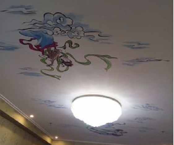  宁强如何快速绘制天花板上的手绘墙？